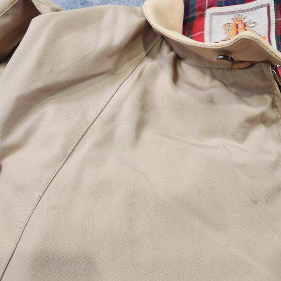 Vintage Baracuta by Van Heusen Jacket Mens 46L Tan Harrington Tartan Lined 90s - Picture 11 of 16